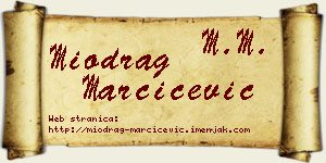 Miodrag Marčićević vizit kartica